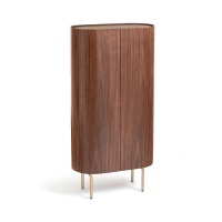 Шкаф Из орехового дерева и кожи Aslen единый размер каштановый AM.PM  фото, kupilegko.ru